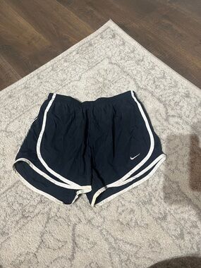 Nike Tempo Navy Blue Running Shorts with White Trim